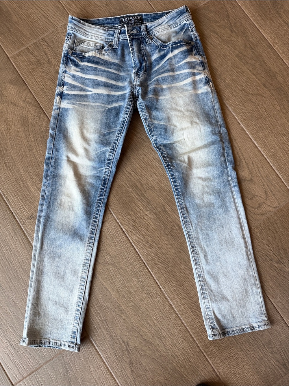 Salvage Light Wash Slim Straight Men’s Jeans